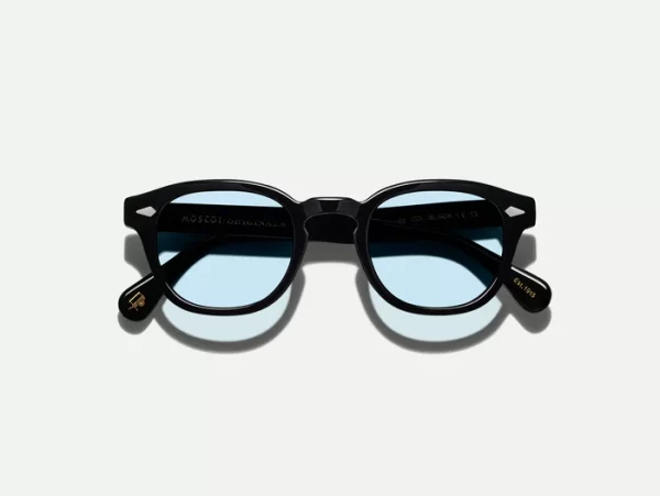 Moscot Lemtosh Black with Customs Made Tints - Bel Air Blue