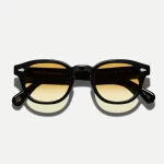Moscot Lemtosh Black Sunglasses with Customs Made Tints - Chestnut Fade
