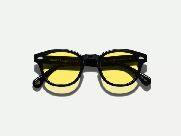 Moscot Lemtosh Black with Customs Made Tints - Mellow Yellow