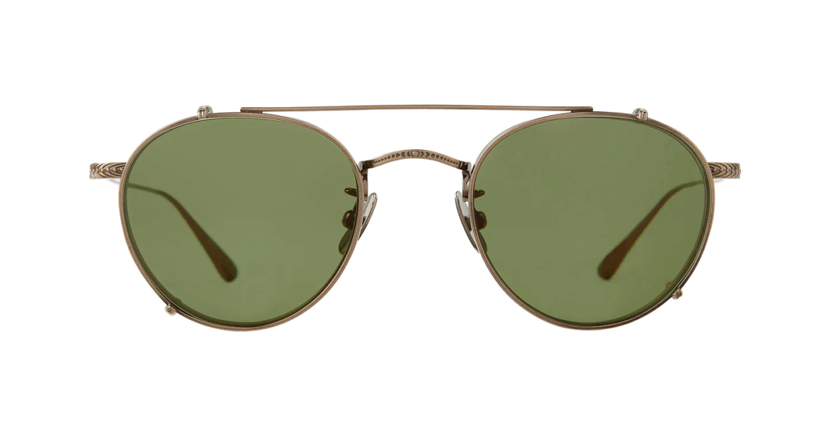 Garrett Leight William Clip- Antique Gold/Green - Image 1