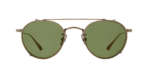 Garrett Leight William Clip- Antique Gold/Green