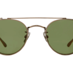 Garrett Leight William Clip- Antique Gold/Green