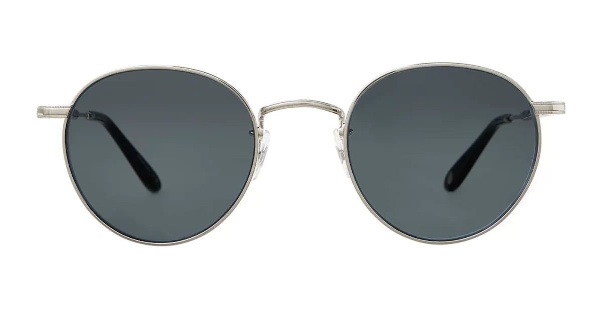 Garrett Leight Wilson M Sun - Silver-Black/Semi-Flat Pure Blue Smoke - Image 1