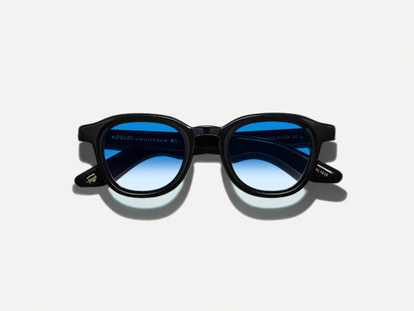 Moscot Dahven black with custom made tints - broadway blue fade 47