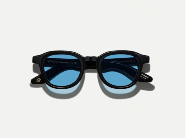 Moscot Dahven black with custom made tints - celebrity blue 44