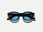 Moscot Dahven Black Sunglasses with custom made tints - celebrity blue 44