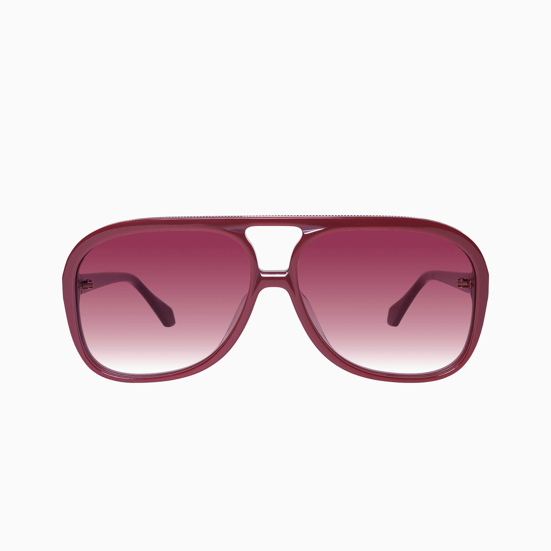 6a00fe80-0672-467b-b72a-6a6a003b7127 Valley Bang Bang Sunglasses - in Burgundy w. Gold Metal / Rose Gradient Lens - Image 1