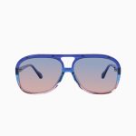 Valley Bang Bang Sunglasses - in Blue Fade To Rose w. Gold Metal / Blue To Rose Gradient lens