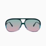 Valley Bang Bang Sunglasses - in Forest Green Fade To Rose w. Gold Metal / Olive To Rose Gradient Lens