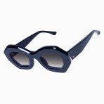 Valley Opera Sunglasses - in Gloss Black w. Gold Metal / Black Lens - Image 2