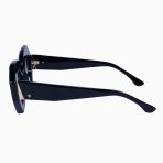 Valley Opera Sunglasses - in Gloss Black w. Gold Metal / Black Lens - Image 3