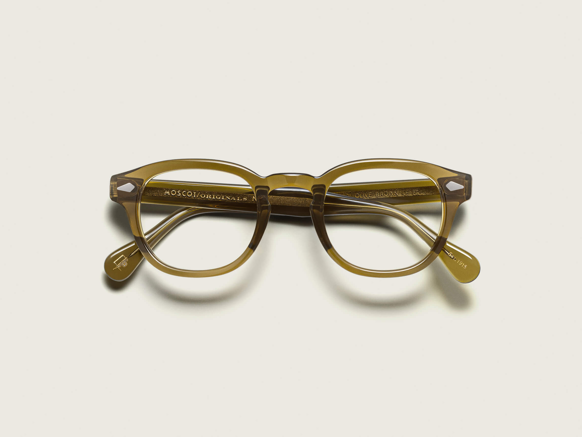 lemtosh-color-olive-brown-pos-2 Moscot Lemtosh Optical Glasses - Olive brown - Image 1
