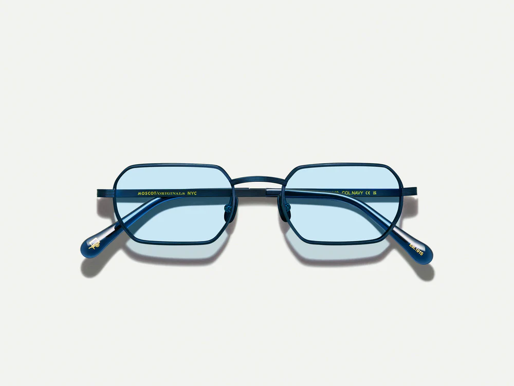 shmooz-sun-color-navy-pos-2 Moscot Shmooz Sunglasses in Navy - Image 1