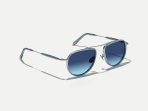 Moscot Traif Sunglasses in Blue/Silver - Image 2
