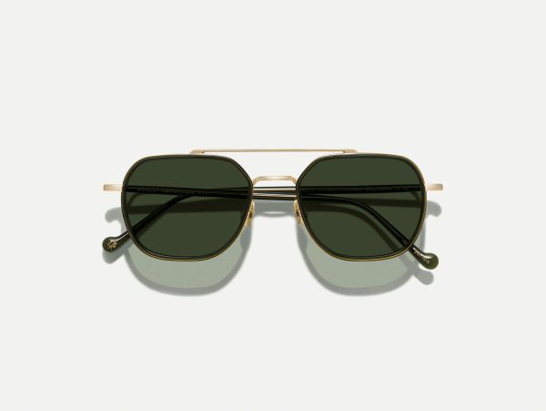 Moscot Mizer Sunglasses in Green/gold 54
