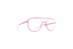 Mykita Avro Pilot Optical Glasses - 151 Silver/Neon Pink - Image 2