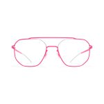 Mykita Avro Pilot Optical Glasses - 151 Silver/Neon Pink