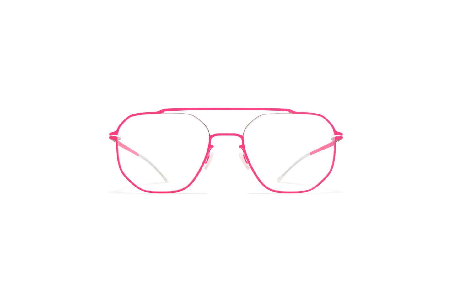 10084892-p-2PfnIyXg2A5TpY Mykita Avro Pilot Optical Glasses - 151 Silver/Neon Pink - Image 1