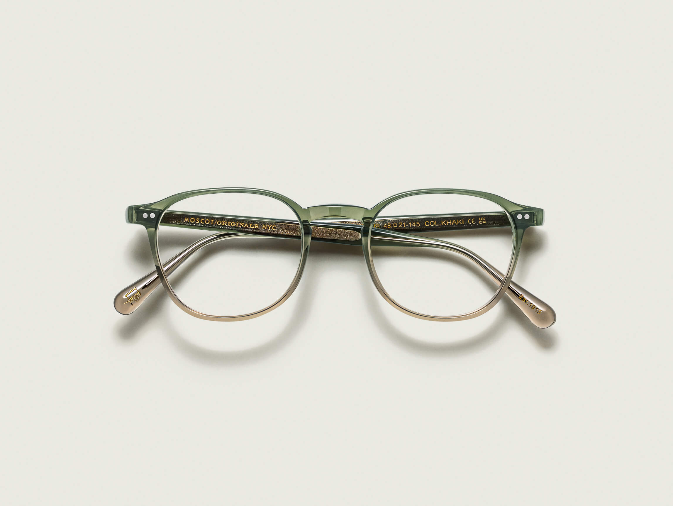 arthur-color-khaki-pos-2 Moscot Arthur Optical Glasses - Khaki 45 - Image 1