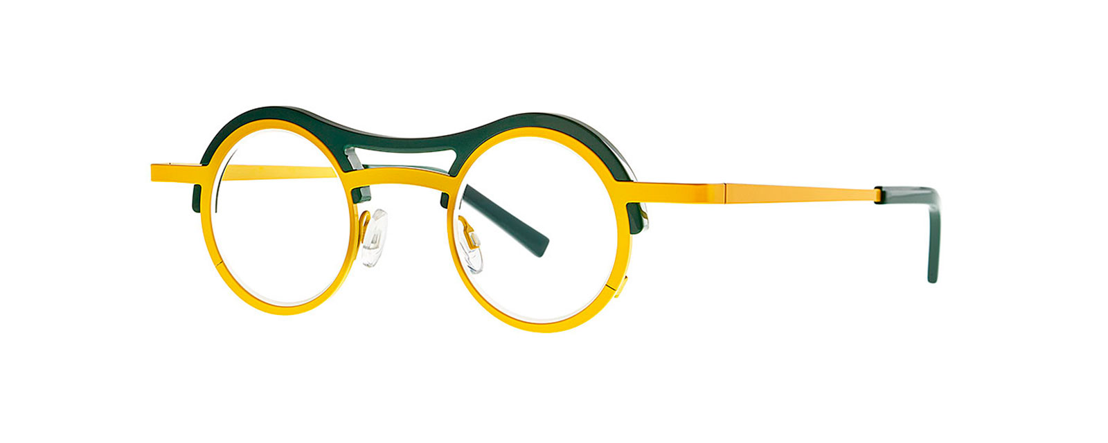 cocoa-mocha-021-italian-giallo-modena-solid-dark-green Theo Cocoa Optical Glasses - Image 1