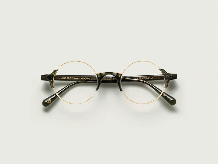 dibbik-color-dark-green-pos-2 Moscot Dibbik - Green/gold (45) - Image 1